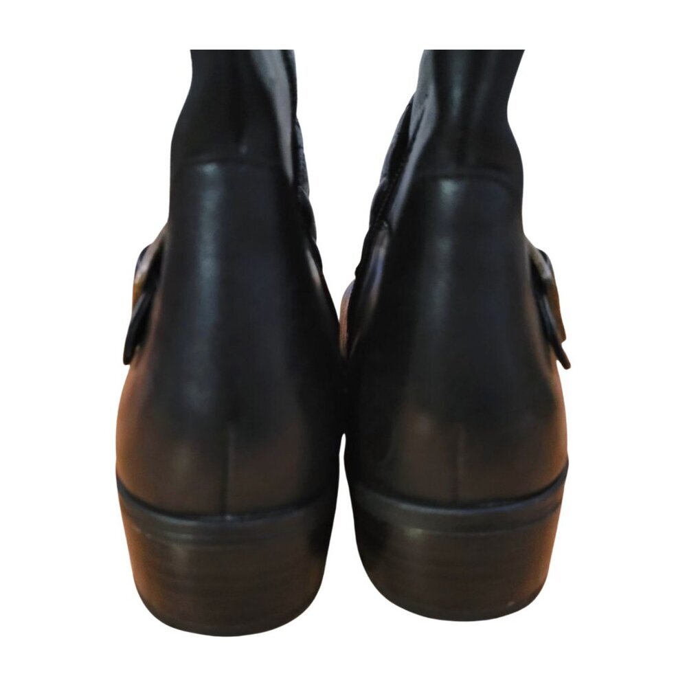 Lauren Ralph Lauren Meveah Black Leather Knee High Riding Boots 6.5 B - Picture 5 of 9